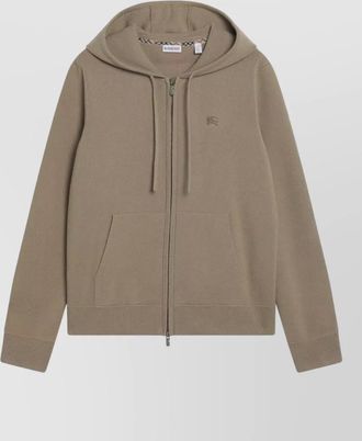 Burberry hooded zip sweatshirt cashmere blend