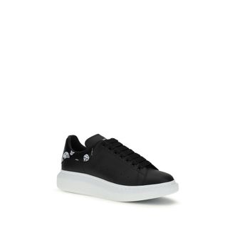 Alexander McQueen Mens Black Calf Leather Bos Taurus Chunky Sneakers