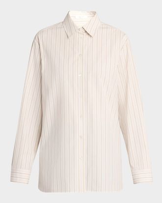 The Row Sisilia Stripe Button Down Blouse