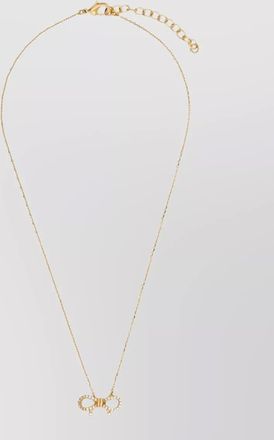 Ferragamo crystal-embellished bow pendant necklace
