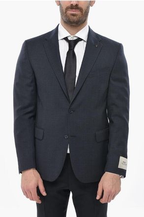 Corneliani CC COLLECTION Virgin Wool District Check Blazer RIGHT size 46