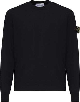 Stone Island Crewneck Sweater With Raised Stitching