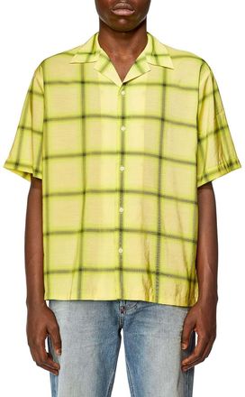 Diesel Heren S-Nabil Geruit Shirt (Groen)