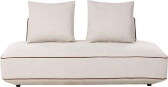 Beliani Chaise imbottita beige chiaro con cuscini da salotto confortevole Seillans