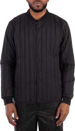 Rains Mens Black Banja Liner Bomber Jacket, Size X-Small