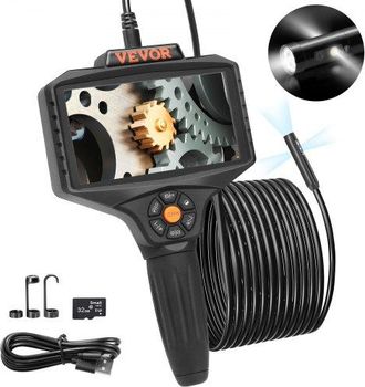OEM Endoskopkamera Dreifachlinse 5 Ips-bildschirm 854x480 Inspektionskamera 5m Kabel Rohrkamera 5000mah Akku F&uuml;r 5-6std. Kanalkamera Ip67 Endoskop 180&deg;dre