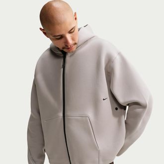Nike Mens Tech Fleece Full-Zip Hoodie in Grey | IF1319-009