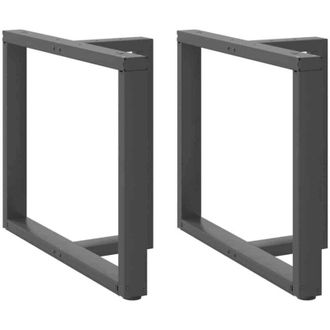 vidaXL Patas Para Mesa De Comedor En Forma De T (2 Unidades), Antracita, 100 X 35 X (72-73) Cm, Acero Vidaxl