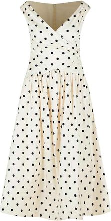 Self Portrait Cream Cotton Dress