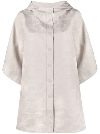 Max Mara monogram jacquard satin coat - Neutrals