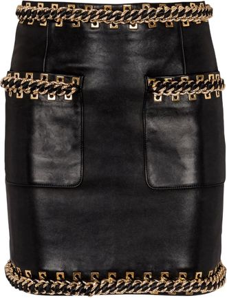 Balmain Minigonna con catena - Nero