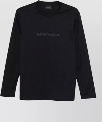 Emporio Armani cotton logo long-sleeve t-shirt