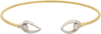 Meshmerise 18K Plated 0.06 Ct. Tw. Diamond Bangle Bracelet