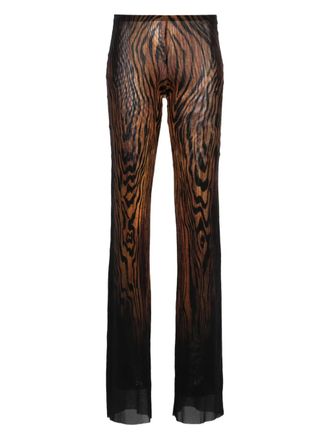 Jean Paul Gaultier Broek met abstracte print - Zwart
