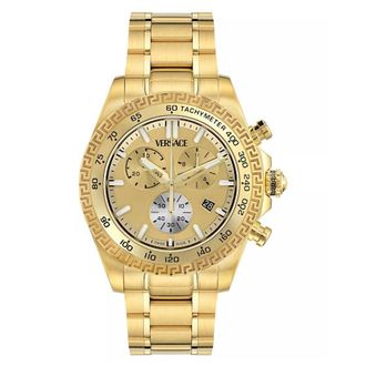 Versace Chrono X Quartz Gold Dial Mens Watch VE9K01324