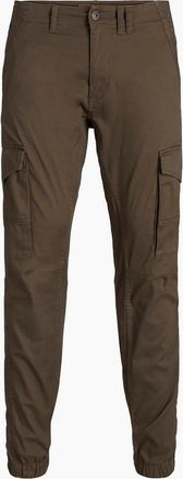 Jack & Jones Jack & Jones Mens Paul Cargo Ribbed Hem Straight Leg Pants - Brown - Size: 29W l