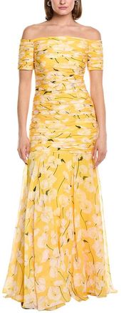 Carolina Herrera Printed Silk Gown