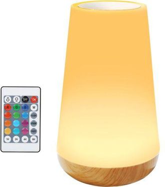OEM Luz Nocturna Led, 13 Colores, Rgb, 1500 Mah, Control Remoto/t&aacute;ctil, Usb-c, Blanco