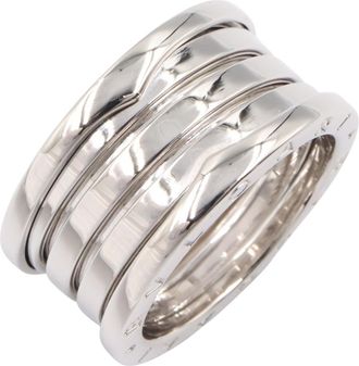 Bulgari Silver White Gold (18K) Band Ring (Pre-Owned)