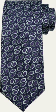 Charvet Mens Textured Raindrop Silk Tie