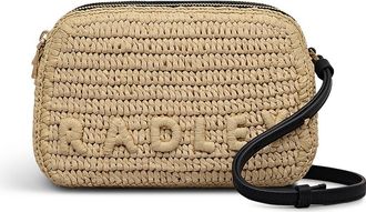 Radley London Dukes Place - Raffia Medium Ziptop Crossbody Bag in Natural at Nordstrom