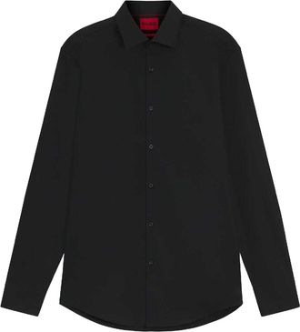 HUGO BOSS Hugo Heren Kenno Slim Overhemd (Zwart)