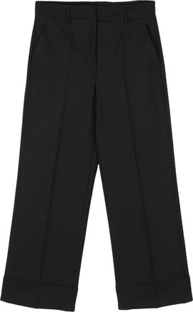 Incotex wide-leg tailored trousers - women - Virgin Wool/Elastane/Cotton - 46 - Black
