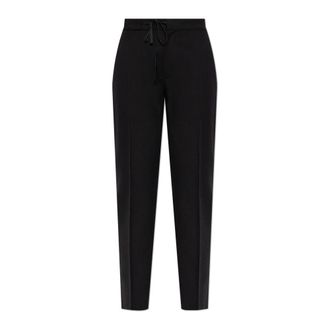 Maison Margiela Wool Broeken - Dames - Straight fit broeken - Zwart - S - Wol - Broeken