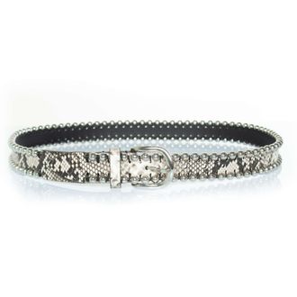 Isabel Marant Isabel Marant Pre-owned Womens Zap belt with studs and snake print - Multicolour Calf Leather - One Size