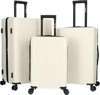 Roberto Cavalli Classic Logo 3Pc Expandable Luggage Set
