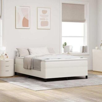 vidaXL Bed Frame Cream 160 x 200 cm Corduroy fabric vidaXL
