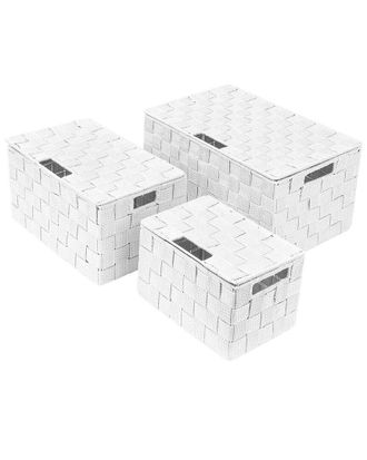 Sorbus Weave 3Pc Stackable Basket Set