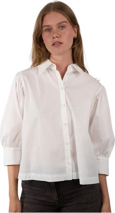 Luisa Cerano Overhemden, Dames, Wit, M, Katoen, Blouses & Shirts