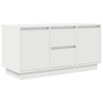 Berkfield Home TV Cabinet with LED Lights White 100x41x50 cm | Size: 100 x 41 x 50 cm