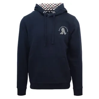 Aquascutum Hoodie met lange mouwen en kangoeroezak voor heren (Marine)