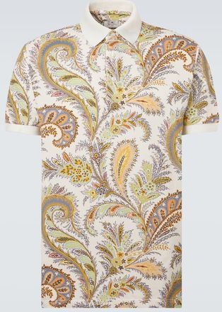 Etro Polo in cotone con stampa paisley