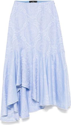 Etro paisley-jacquard midi skirt - Blue