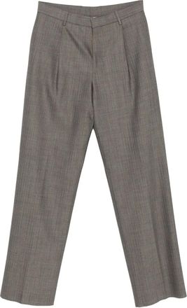 Lardini Pantaloni in lana con pieghe - Marrone