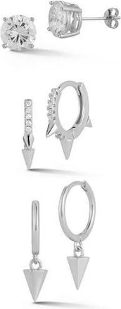 Glaze Jewelry Set of 3 Sterling Silver Earrings at Nordstrom Rack