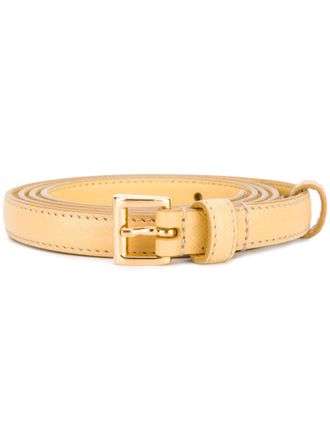 Prada Yellow Logo Buckle Belt