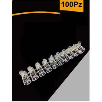 Trade Shop Trade Shop - Set 100pz Morsetto A Cappuccio Unipolare Trasparente Per Cavi Sezione 2.5mm Ms-25