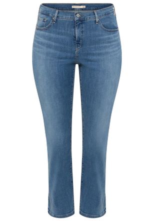 Levi's Plus Straight-Jeans LEVIS PLUS 314 Shaping Straight, Damen, Gr. 14 (46), L&auml;nge 34, smudged line, Denim/Jeans, Obermaterial: 80% Baumwolle, 14% Polyester, 6