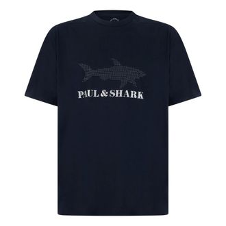 Paul & Shark T-shirt with print - male - Paul & Shark - T-Shirts - Blue - 2XL - Tops