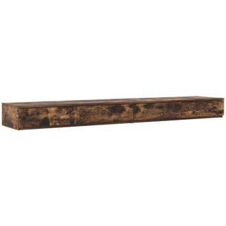 vidaXL Vidaxl - Cajones De Cama Con Caj&oacute;n Roble Ahumado 180 X 36.5 X 16.5 Cm
