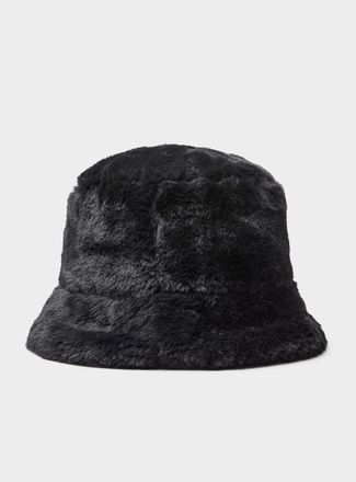 Vero Moda Womens Faux-fur soft bucket hat