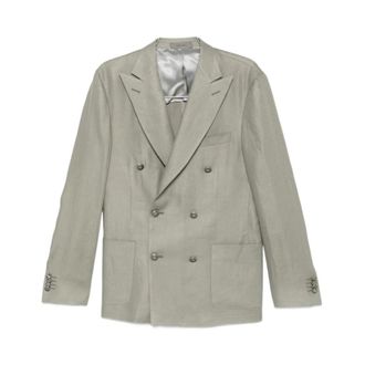 Corneliani Blazers, male, Gray, Size: 2XL Giacca doppiopetto
