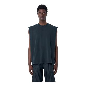 Champion Sleeveless Tops, male, Black, Size: XS Sleeveless Cotton Jersey Top