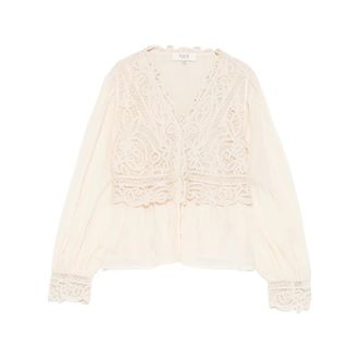 Sea NY Blouses, female, Beige, Size: XS Lace Detail Blouse