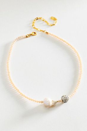 Elizabeth Cole Alona Beaded Pearl Necklace