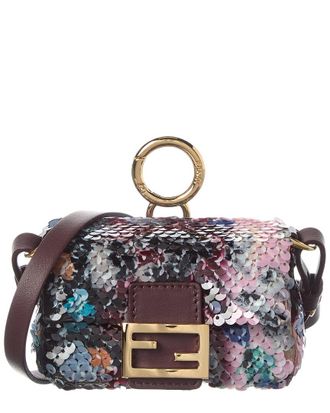 Fendi Baguette Sequin & Leather Bag Charm